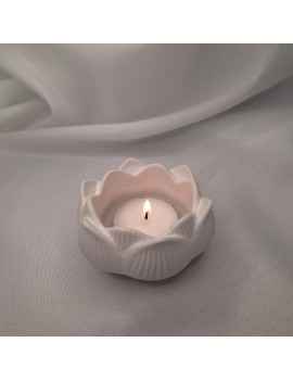 Galanteria gipsowa – Szkatułka / Świecznik Lotos – akcandle