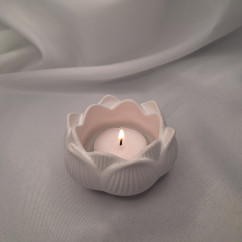 Galanteria gipsowa – Szkatułka / Świecznik Lotos – akcandle