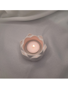 Galanteria gipsowa – Szkatułka / Świecznik Lotos – akcandle