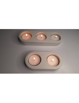 Galanteria gipsowa – Zestaw Świeczników Tealight – akcandle
