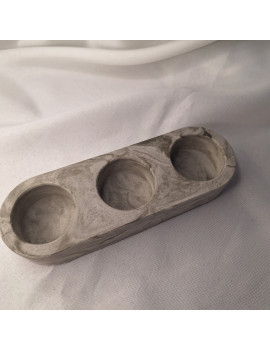 Galanteria gipsowa – Świecznik Triple – akcandle