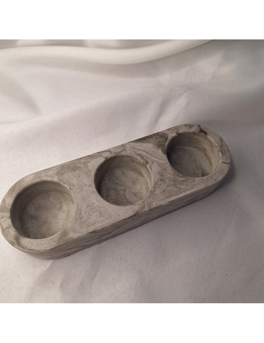 Galanteria gipsowa – Świecznik Triple – akcandle