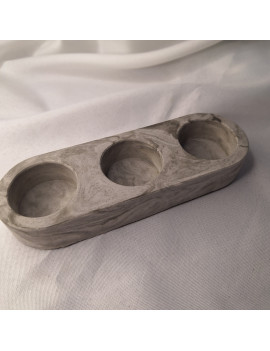 Galanteria gipsowa – Świecznik Triple – akcandle