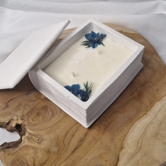 Świeca Sojowa w gipsowej formie – Świeca w Książce – akcandle