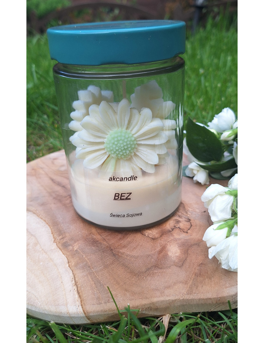 Świeca Sojowa w szklanej formie – Bez – akcandle