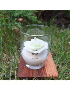 Świeca Sojowa w szklanej formie – Róża – akcandle