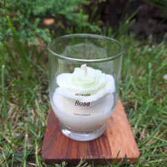 Świeca Sojowa w szklanej formie – Róża – akcandle