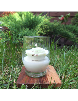 Świeca Sojowa w szklanej formie – Róża – akcandle