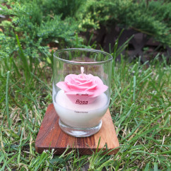 Świeca Sojowa w szklanej formie – Róża – akcandle