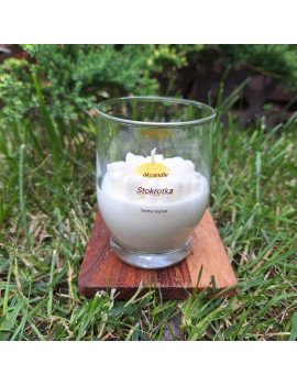 Świeca Sojowa w szklanej formie – Stokrotka – akcandle