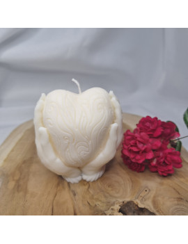 Świeca Sojowa Wolnostojąca – Serce w Dłoni – akcandle