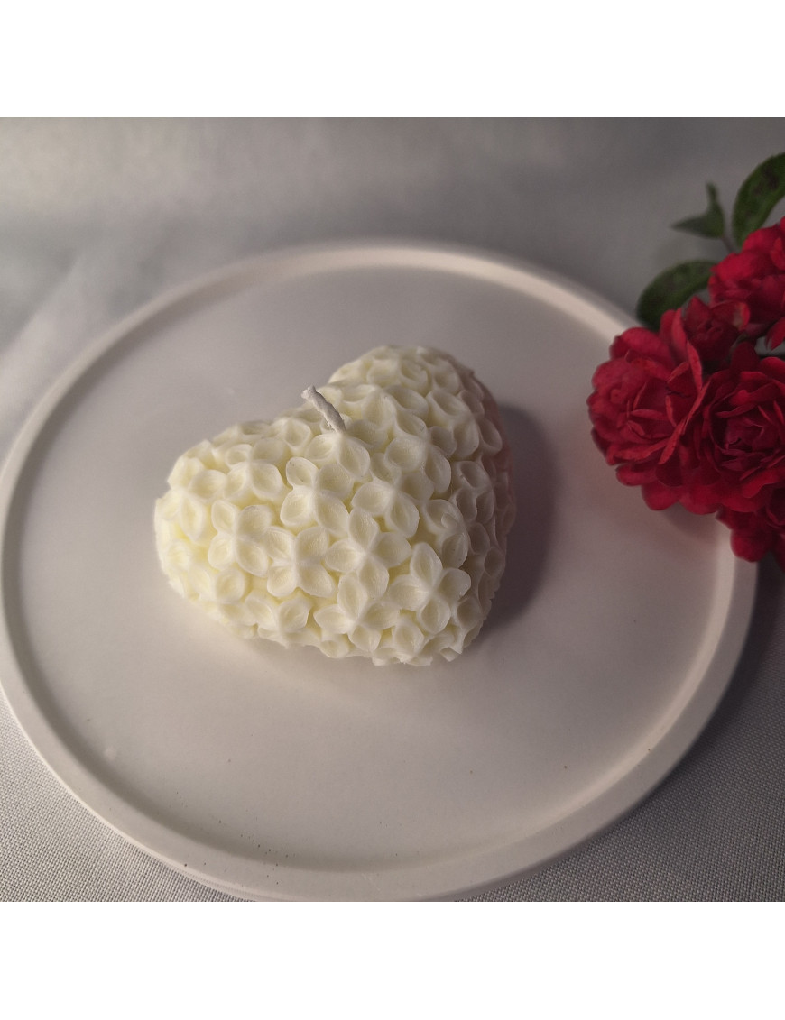 Świeca Sojowa Wolnostojąca – Serce Kwiat – akcandle