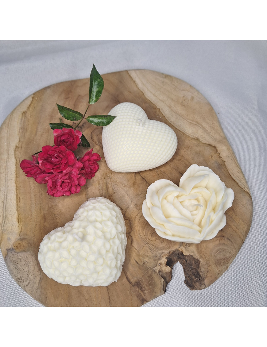 Zestaw Świec Sojowych – Heart (3szt.) – akcandle