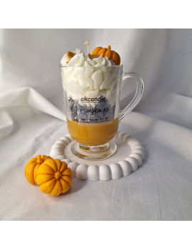 Świeca Sojowa w szklanej formie – Dyniowy Deser – akcandle