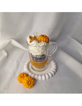 Świeca Sojowa w szklanej formie – Dyniowy Deser – akcandle