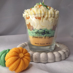 Świeca Sojowa w szklanej formie – Jesienny Deser – akcandle