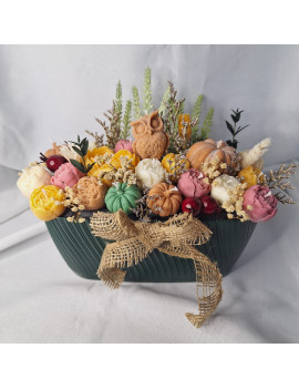 Świeca Sojowa typu Flower Box – Bukiet Jesienny – akcandle