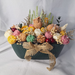 Świeca Sojowa typu Flower Box – Bukiet Jesienny – akcandle