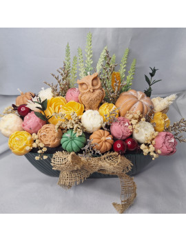 Świeca Sojowa typu Flower Box – Bukiet Jesienny – akcandle