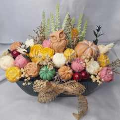 Świeca Sojowa typu Flower Box – Bukiet Jesienny – akcandle