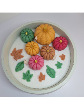 Świeca Sojowa w gipsowej formie – Dynie w Misie – akcandle