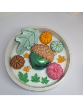 Świeca Sojowa w gipsowej formie – Dynie w Misie 2 – akcandle