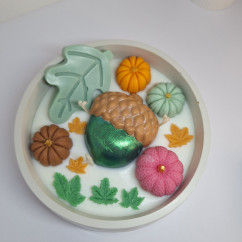 Świeca Sojowa w gipsowej formie – Dynie w Misie 2 – akcandle