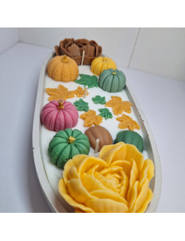 Świeca Sojowa w gipsowej formie – Dynie w Łódce – akcandle