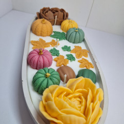 Świeca Sojowa w gipsowej formie – Dynie w Łódce – akcandle