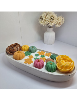 Świeca Sojowa w gipsowej formie – Dynie w Łódce – akcandle