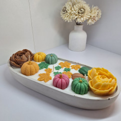 Świeca Sojowa w gipsowej formie – Dynie w Łódce – akcandle