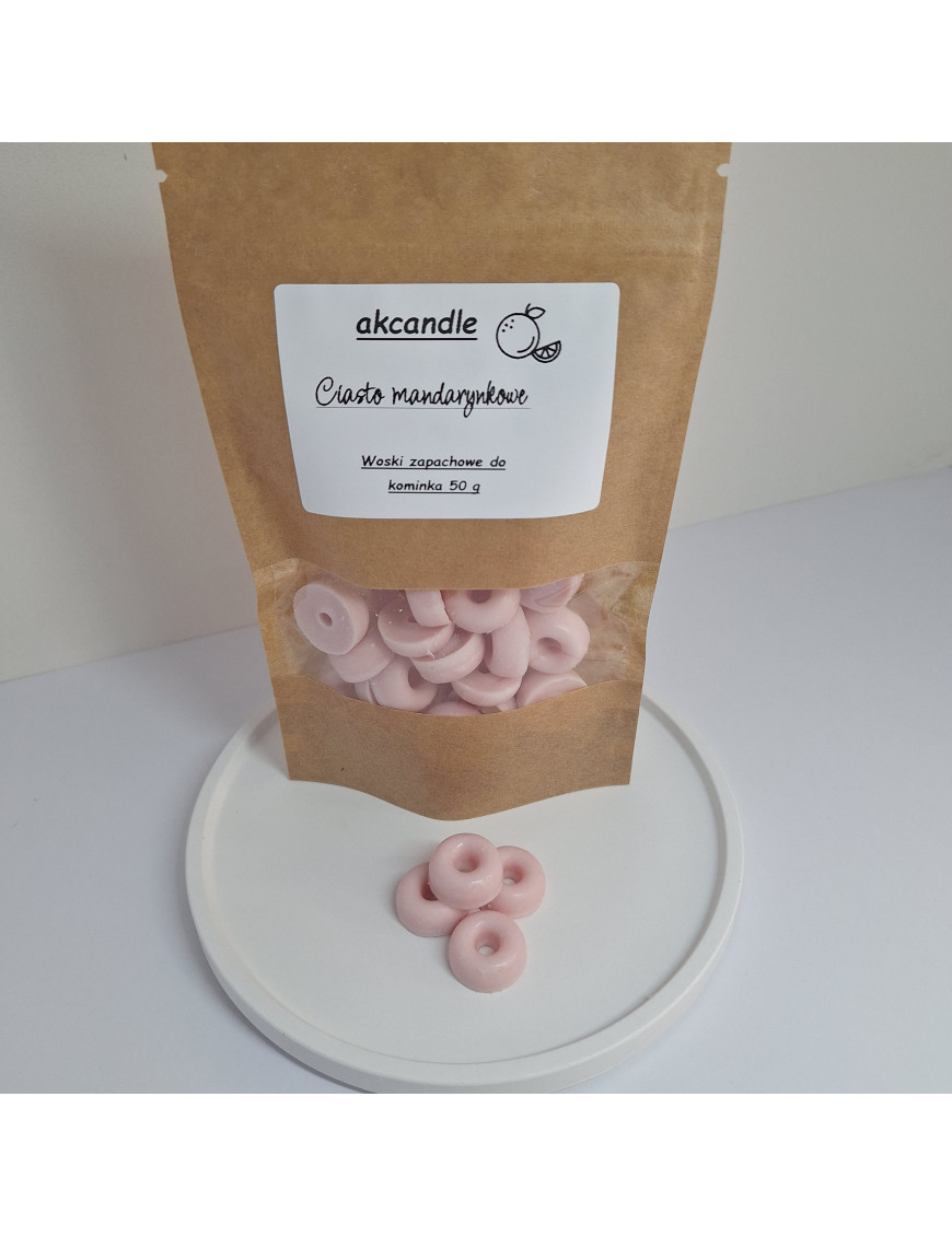 Wosk zapachowy do kominka 50g – Ciasto Mandarynkowe – akcandle