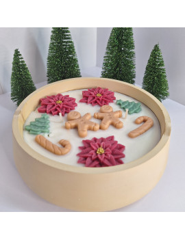 Świeca Sojowa w gipsowej formie – Ciastka w Misie – akcandle