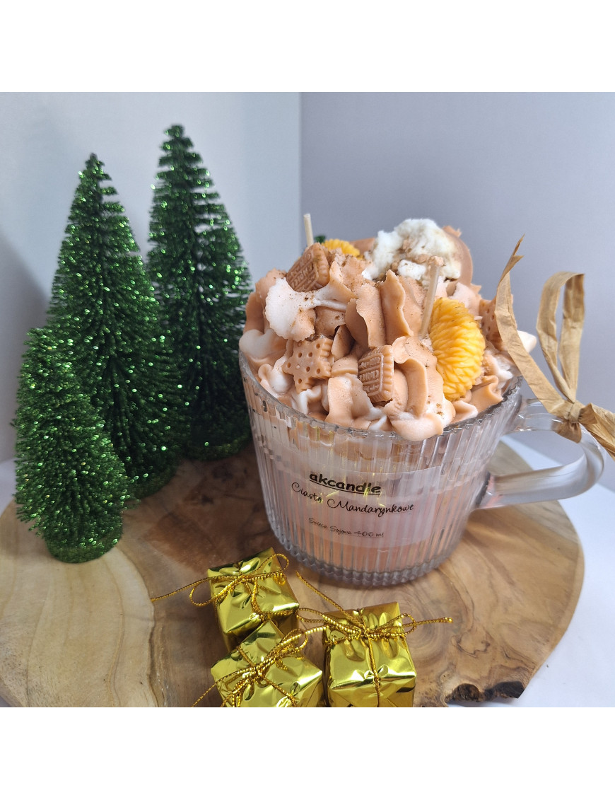 Świeca Sojowa w szklanej formie – Ciasto mandarynkowe – akcandle