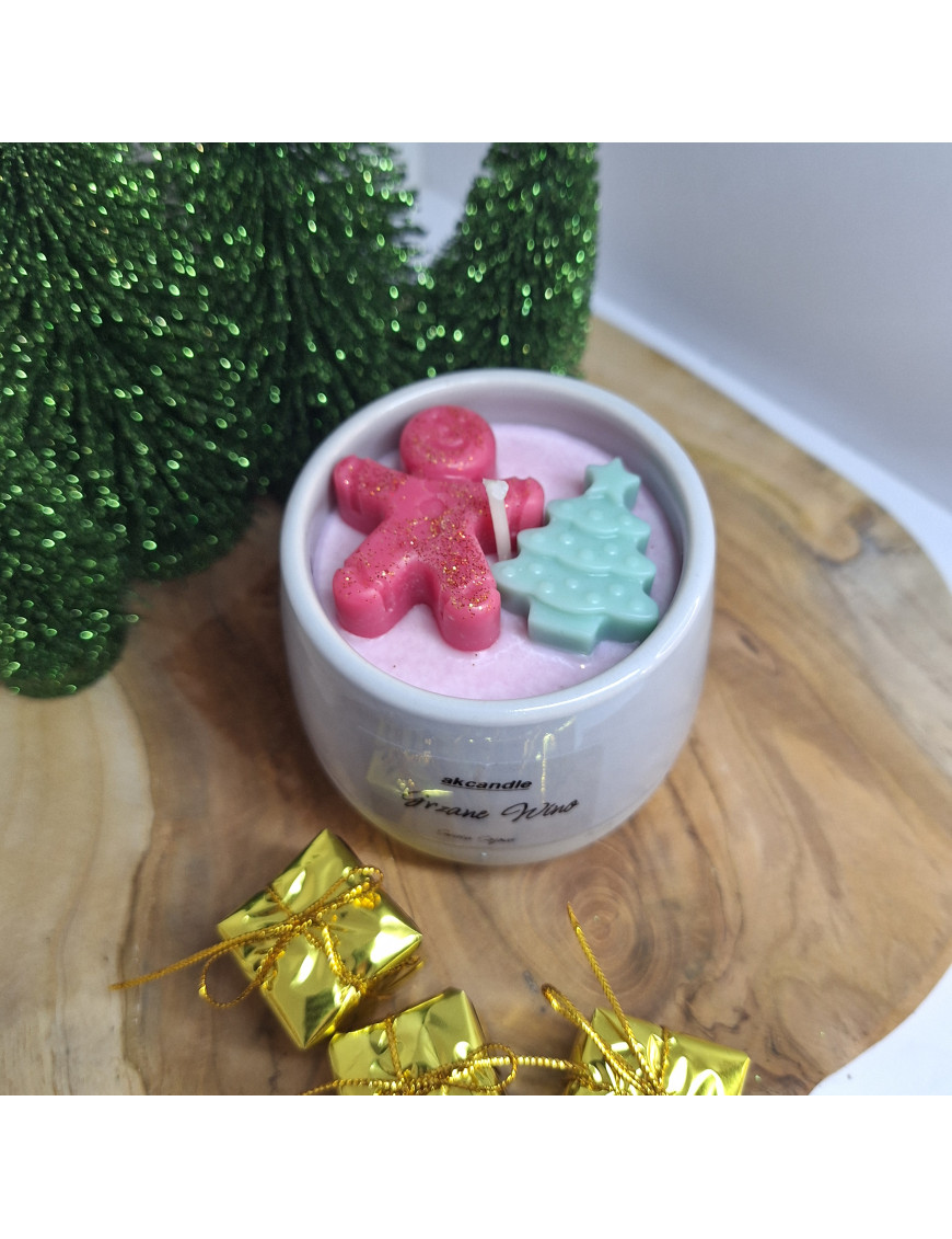 Świeca Sojowa w gipsowej formie – Grzane Wino – akcandle