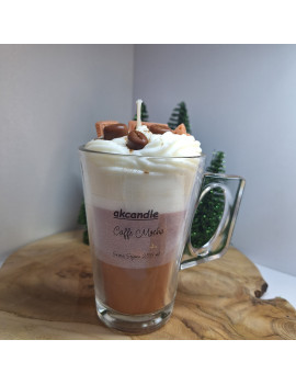Świeca Sojowa w szklanej formie – Caffe Mocha – akcandle