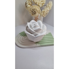 Świeca Sojowa w gipsowej formie – Świeca w Gipsowej Róży – akcandle