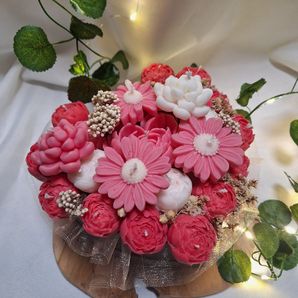 Świeca Sojowa typu Flower Box – Box Kwiatowy w Sercu – akcandle