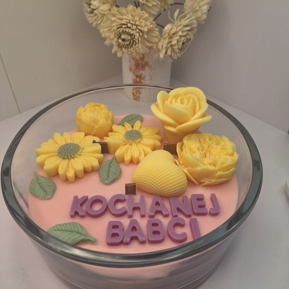 Świeca Sojowa w szklanej formie – Świeca duża z napisem – akcandle