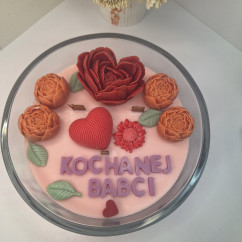 Świeca Sojowa w szklanej formie – Świeca duża z napisem – akcandle