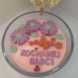 Świeca Sojowa w szklanej formie – Świeca duża z napisem – akcandle