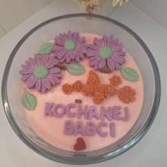 Świeca Sojowa w szklanej formie – Świeca duża z napisem – akcandle