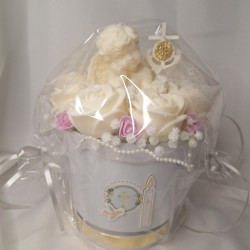 Świeca Sojowa Okolicznościowa – Flower Box Komunia Święta – akcandle