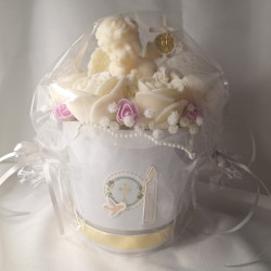 Świeca Sojowa Okolicznościowa – Flower Box Komunia Święta – akcandle