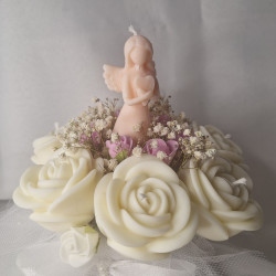 Świeca Sojowa Okolicznościowa – Flower Box Komunia Święta II – akcandle