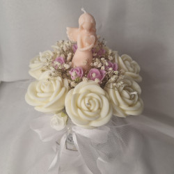 Świeca Sojowa Okolicznościowa – Flower Box Komunia Święta II – akcandle