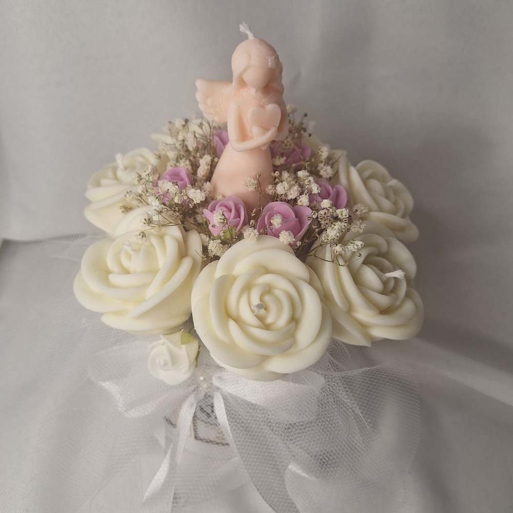 Świeca Sojowa Okolicznościowa – Flower Box Komunia Święta II – akcandle