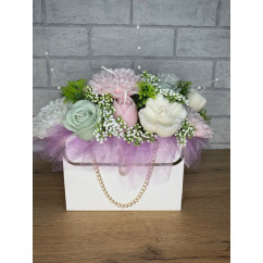 Świeca Sojowa typu Flowerbox – Bukiet w torebce – akcandle