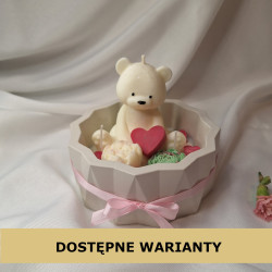 Świeca Sojowa w gipsowej formie – Miś w Gipsie – akcandle