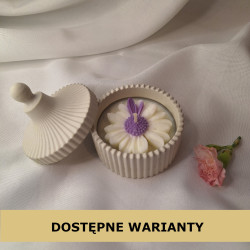 Świeca Sojowa w gipsowej formie – Stokrotka w Gipsie II – akcandle